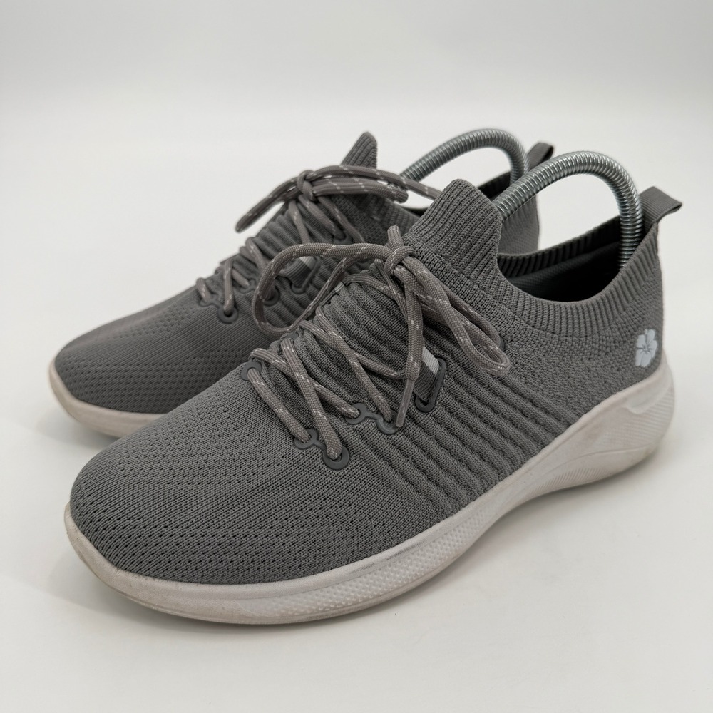Tommy Bahama Womens Grey Knit Lace Up Athletic Sneakers Low Top Golf Shoes 7.5